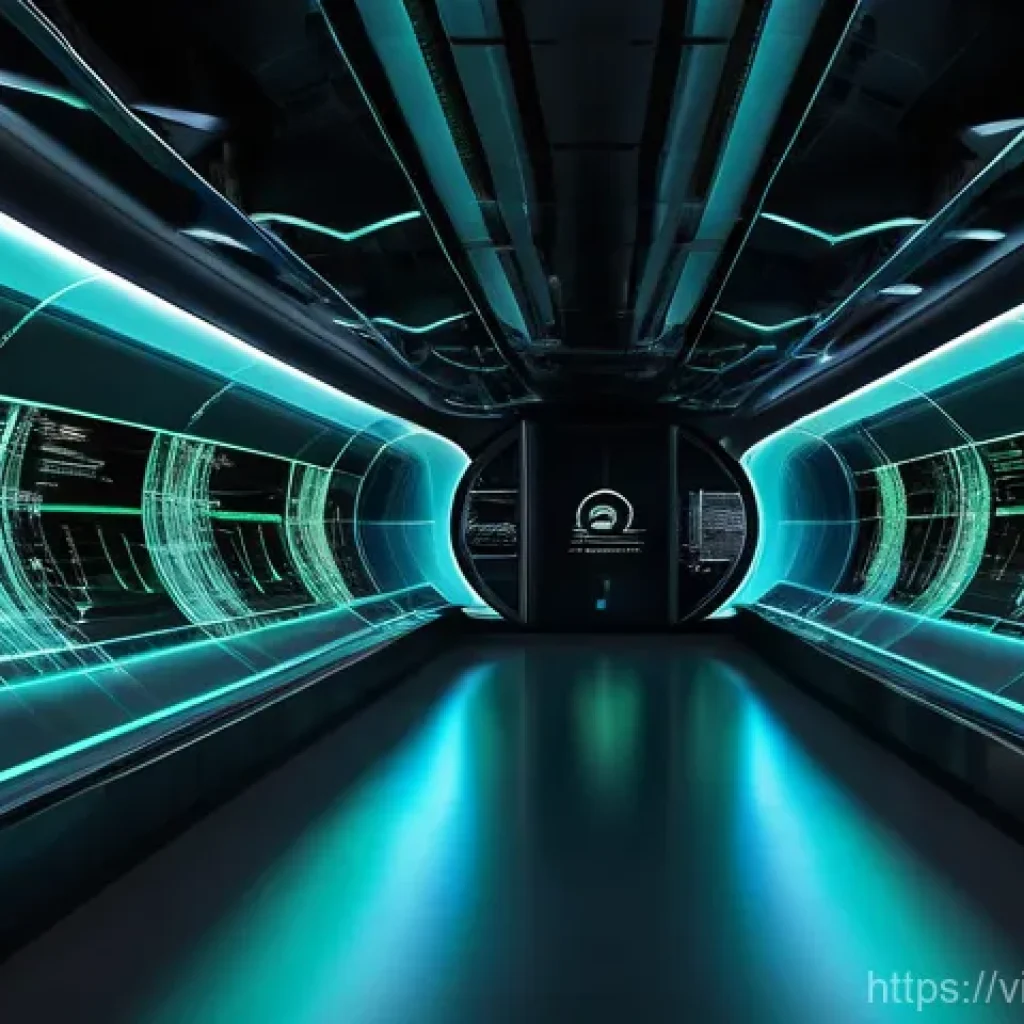 하이퍼루프와 인공지능 기술의 결합 - **"AI as the Unseen Force in Hyperloop Control"**:
A futuristic, high-tech control center bathed...