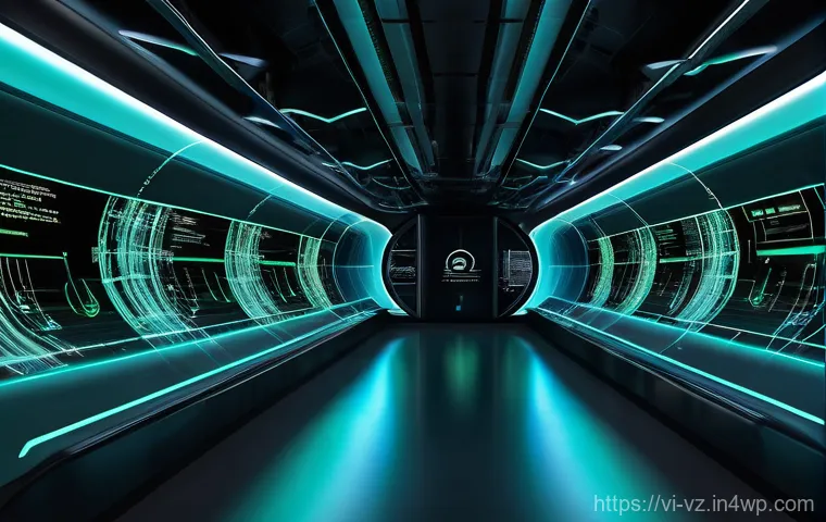 하이퍼루프와 인공지능 기술의 결합 - **"AI as the Unseen Force in Hyperloop Control"**:
    A futuristic, high-tech control center bathed...