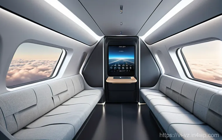 하이퍼루프 기술의 연구 및 개발 현황 - **Prompt:** A futuristic, high-angle shot of a Hyperloop system extending across a diverse landscape...