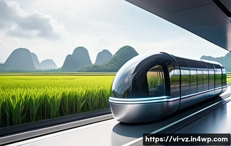하이퍼루프 개발과 지역 경제 발전 - **Prompt 1: Futuristic Hyperloop Travel in Vietnam**
"A sleek, silver Hyperloop pod, designed wi...